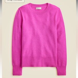 J. Crew Cashmere Classic Fit Crewneck Sweater - Fuschia